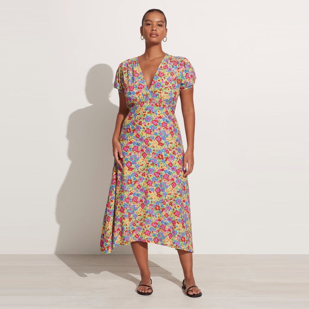 Faithfull the Brand Multicolor Floral Midi Dress - Picture 3 of 12